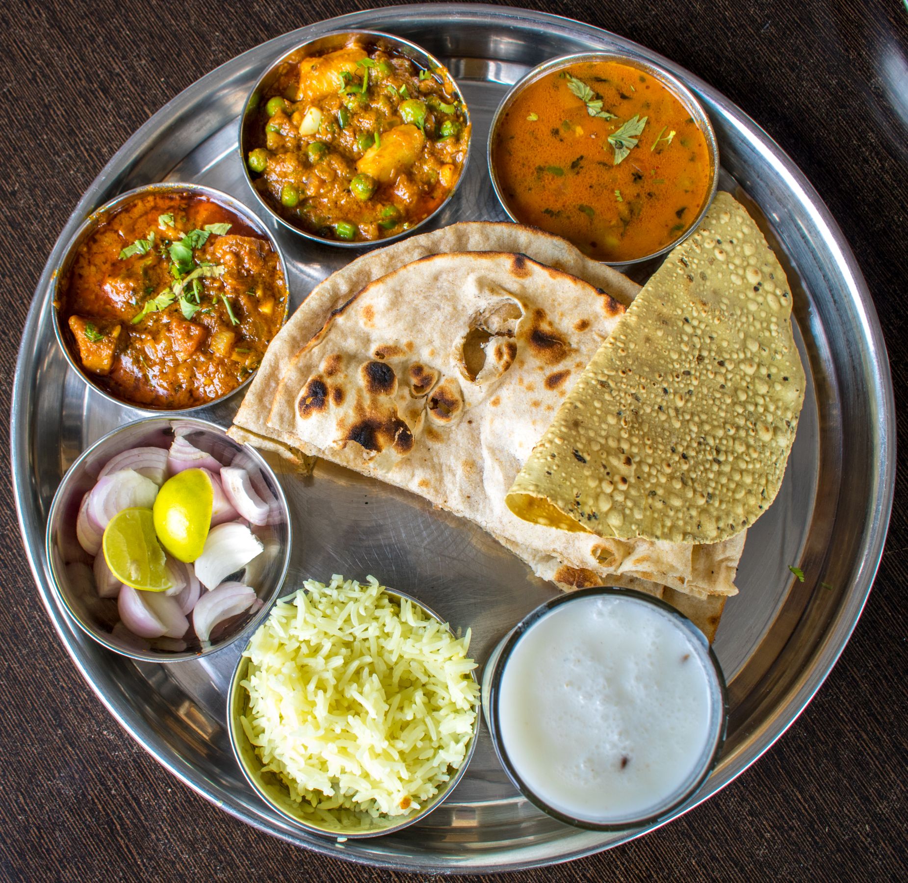 Pure vegetarian thali